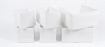 סט 6 ארגוניות בד WHITE<br>למגירה<br> 3